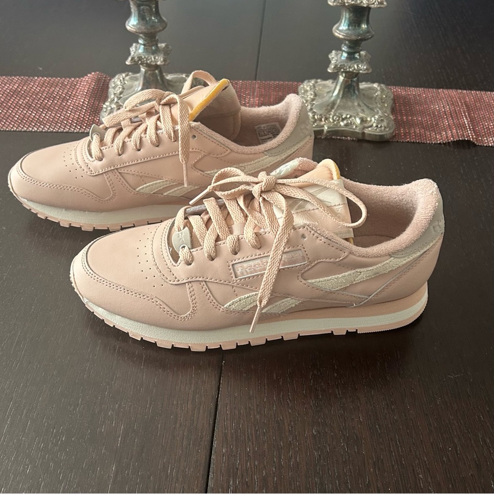 Reebok Women's Classic  Blush Pink Sneakers - Picture 4 of 9